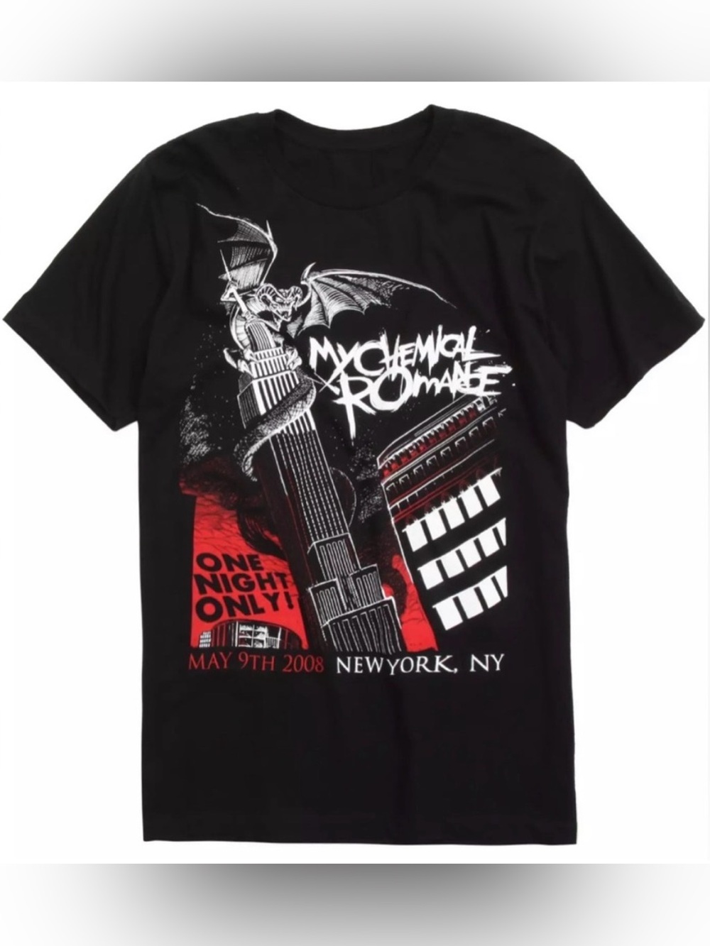 NWT Hot Topic Small My Chemical Romance NYC Dragon T-Shirt 2017 Sold Out Band